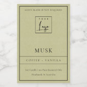 EENVOUDIG ELEGANT KRAFT MODERN LOGO RAND KAARS VOEDSELCONTAINER ETIKET (Enkel label)