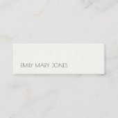 EENVOUDIG ELEGANT KRAFT WHITE TYPOGRAPHY ADRES MINI VISITEKAARTJE (Voorkant)