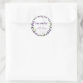 Eenvoudig Elegant Lavander Lijst Handgemaakt met L Ronde Sticker (Tas)
