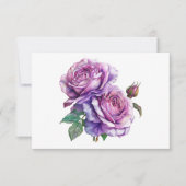 Eenvoudig Elegant Lavendel Rose Boeket Flat Notitiekaartje (Voorkant)