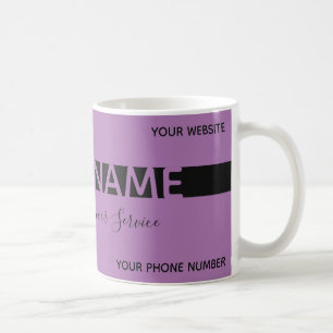 Eenvoudig elegant lavender Black stripe visitekaar Koffiemok