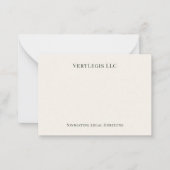 Eenvoudig Elegant Legal Notitiekaartje (Voorkant)