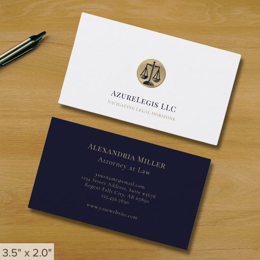 Eenvoudig Elegant Legal Visitekaartje