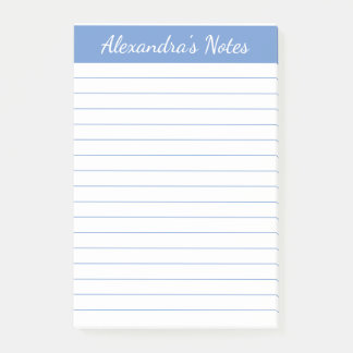 Eenvoudig elegant licht blauw, geïndividualiseerd post-it® notes