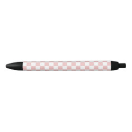 Eenvoudig Elegant Licht Roze Schaakbord Zwarte Inkt Pen