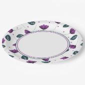 Eenvoudig Elegant Lila Bloemen Papier Bord (Gekanteld)
