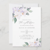 Eenvoudig elegant Lila Waterverf repetitief avonde Kaart (Voorkant)