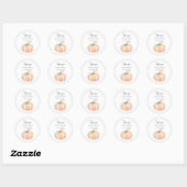Eenvoudig Elegant Little Pumpkin Herfst Baby showe Ronde Sticker (Vel)