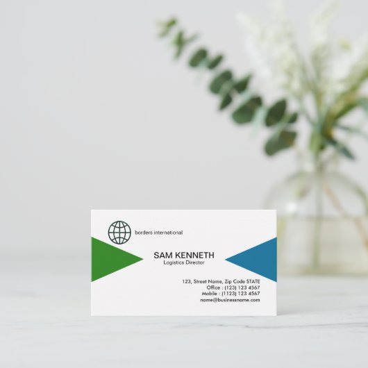 Eenvoudig elegant Logistic Visitekaartje van Drieh (Staand voorkant)