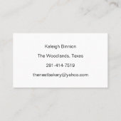 Eenvoudig Elegant Logo Laurel Branches voor Bakker Visitekaartje (Achterkant)