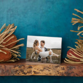 Eenvoudig Elegant Love Script Wedding Aanpassen Fo Fotoplaat (Zijkant)