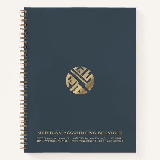 Eenvoudig Elegant Luxe Notitieboek (Voorkant)