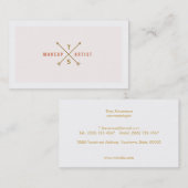 Eenvoudig elegant makreel, lichtroze en strak visitekaartje (Voorkant / Achterkant)