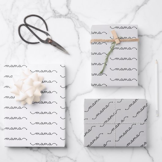 Eenvoudig elegant mam Typografie Happy Moederdag Inpakpapier Vel (Voorkant)