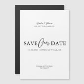 Eenvoudig Elegant Manuscript sparen de Datum Magnetische Uitnodiging (Voorkant / Achterkant)