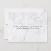 Eenvoudig Elegant Marmeren Script Goud Hart Bedankkaart (Achterkant)