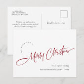 Eenvoudig Elegant Merry kerstcadeaudag Briefkaart (Voorkant / Achterkant)