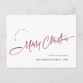 Eenvoudig Elegant Merry kerstcadeaudag Briefkaart