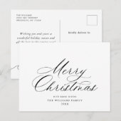 Eenvoudig Elegant Merry kerstcadeaudag Briefkaart (Voorkant / Achterkant)