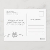 Eenvoudig Elegant Merry kerstcadeaudag Briefkaart (Achterkant)