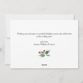 Eenvoudig Elegant Merry-kerstfoto-groet Feestdagenkaart (Achterkant)