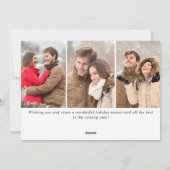 Eenvoudig Elegant Merry Kerstmis 4 PHOTO Greep Feestdagenkaart (Achterkant)