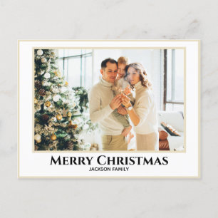 Eenvoudig elegant met briefkaart voor kerstmis aan