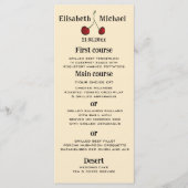 Eenvoudig elegant met de hand getekend grillig roo menu (Voorkant)