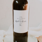 Eenvoudig elegant met een eervol voorstel wijn etiket