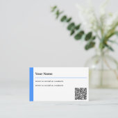 Eenvoudig Elegant met QR Code Visitekaartje (Staand voorkant)