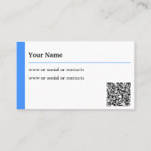 Eenvoudig Elegant met QR Code Visitekaartje (Voorkant)