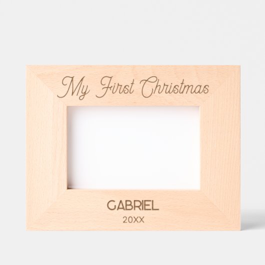 Eenvoudig Elegant Mijn eerste kerst Gegraveerde Lijstjes (Voorkant)