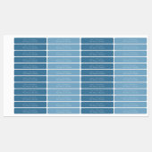 Eenvoudig Elegant Minimaal Dusky Blauw Kaars Label (Vel)