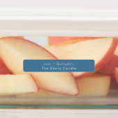 Eenvoudig Elegant Minimaal Dusky Blauw Kaars Label (Aangebracht)