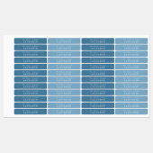 Eenvoudig Elegant Minimaal Dusky Blauw Kaars Label (Vel)