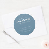Eenvoudig Elegant Minimaal Dusky Blauw Zeep Label (Envelop)