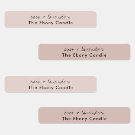 Eenvoudig Elegant Minimaal Dusky Blush kaars Label