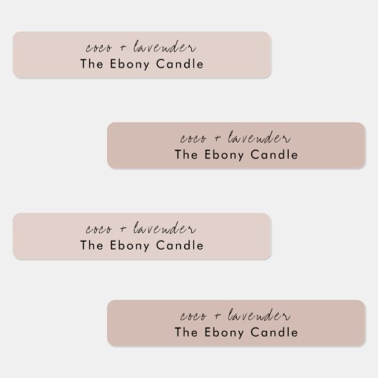 Eenvoudig Elegant Minimaal Dusky Blush kaars Label (Groep)