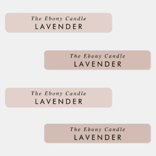 Eenvoudig Elegant Minimaal Dusky Blush kaars Label