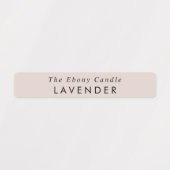 Eenvoudig Elegant Minimaal Dusky Blush kaars Label (Design 1)