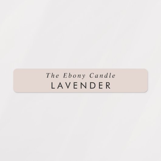 Eenvoudig Elegant Minimaal Dusky Blush kaars Label (Design 1)