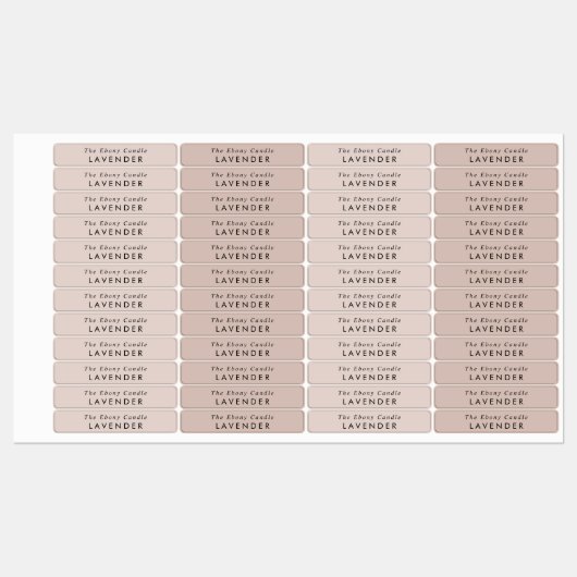 Eenvoudig Elegant Minimaal Dusky Blush kaars Label (Vel)