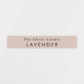 Eenvoudig Elegant Minimaal Dusky Blush kaars Label (Design 2)