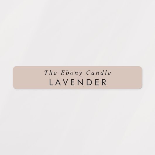 Eenvoudig Elegant Minimaal Dusky Blush kaars Label (Design 2)