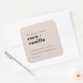 Eenvoudig Elegant Minimaal Dusky Blush kaars Label (Envelop)