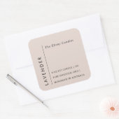 Eenvoudig Elegant Minimaal Dusky Blush kaars Label (Envelop)