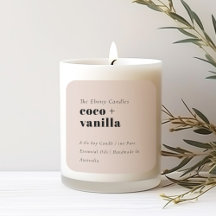 Eenvoudig Elegant Minimaal Dusky Blush kaars Label