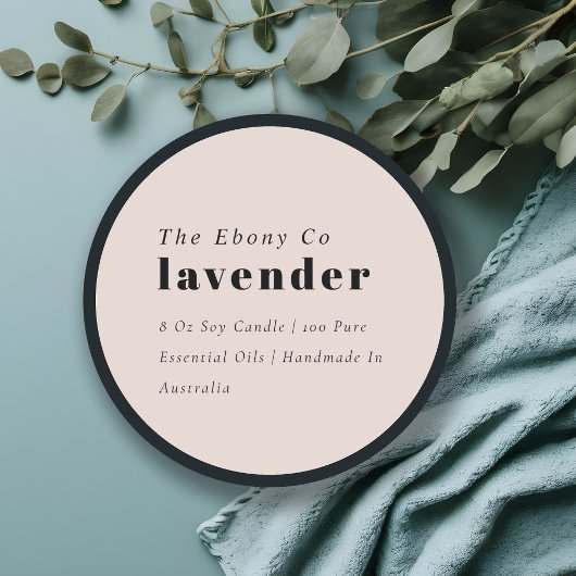 Eenvoudig Elegant Minimaal Dusky Blush kaars Label