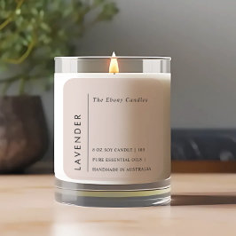 Eenvoudig Elegant Minimaal Dusky Blush kaars Label