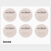Eenvoudig Elegant Minimaal Dusky Blush Zeep Label (Vel)